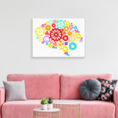 Brain Gears Canvas Print Leinwanddruck (Insitu (Wohnzimmer))