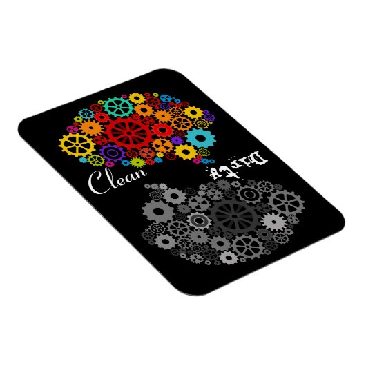 Brain Gears Clean Dirty Flexible Magnet (Rechte Seite)