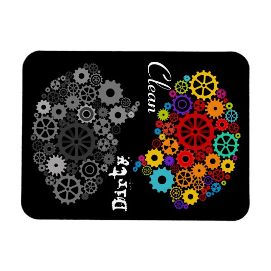 Brain Gears Clean Dirty Flexible Magnet (Horizontal)
