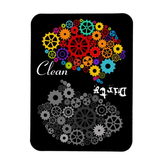Brain Gears Clean Dirty Flexible Magnet (Vertikal)