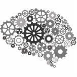Brain Gears Foto Skulptur<br><div class="desc">Brain Gears Design, showing mechanics is available for a variety of products. Text adding is optional.</div>