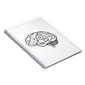 Brain Gears Line Art Unternehmer Mentalität Denker Notizblock (Rechte Seite)
