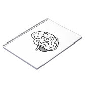 Brain Gears Line Art Unternehmer Mentalität Denker Notizblock (Linke Seite)