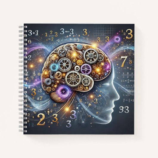 Brain Gears & Mathematische Intelligenzgestaltung Notizblock (Vorderseite)