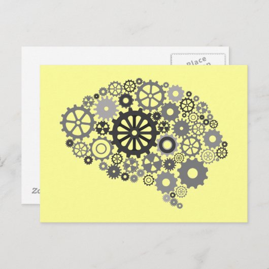 Brain Gears Postcard Postkarte (Vorne/Hinten)