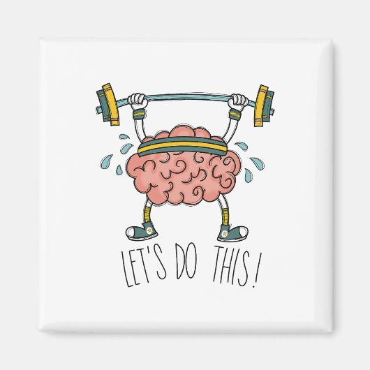 Brain Gym Gehirn Lernen Brain Teacher Lass Uns Tun Magnet (Vorne)