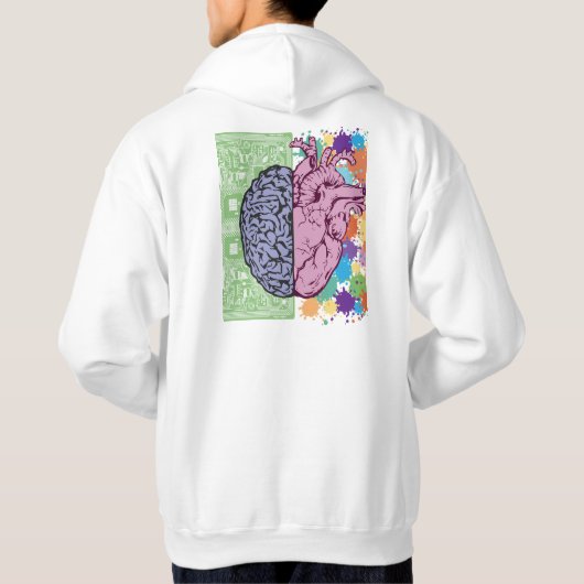 brain heart balance emotion hoodie (Rückseite)