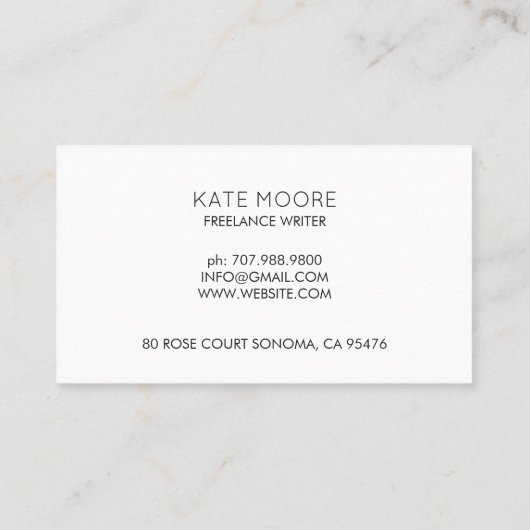 Brain-Ideal für Schwarz und Weiß Visitenkarte (Rückseite)