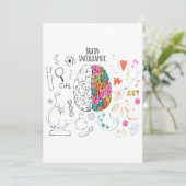 Brain Infographic Einladung (Stehend Vorderseite)