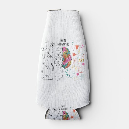 Brain Infographic Flaschenkühler (Vorderseite)