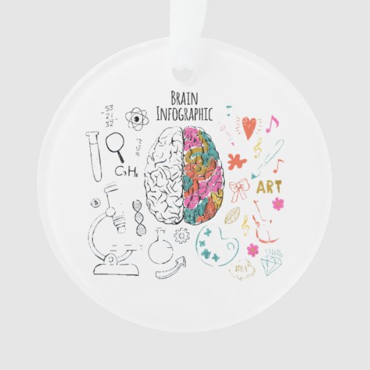 Brain Infographic Ornament (Vorderseite)