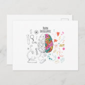 Brain Infographic Postkarte (Vorne/Hinten)