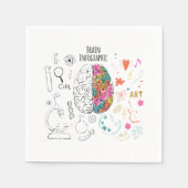 Brain Infographic Serviette (Vorderseite)