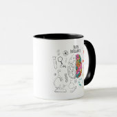 Brain Infographic Tasse (VorderseiteRechts)
