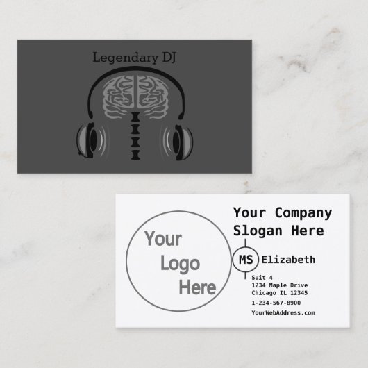 Brain Jam Visitenkarte (Vorne/Hinten)