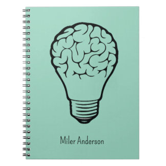 Brain Lamp - Creative Thinking Notebook- Mapping  Notizblock