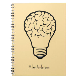 Brain Lamp - Creative Thinking Notebook- Mapping  Notizblock