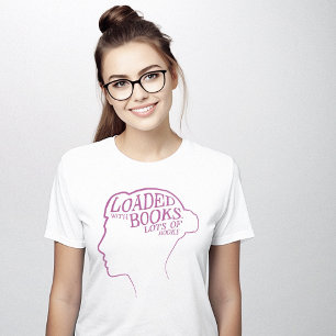 Brain Loaded mit Books Clever Bibliophile T-Shirt