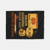 Brain Loading Please Wait – Funny 100 Days Of Scho Fleecedecke (Vorderseite (Horizontal))