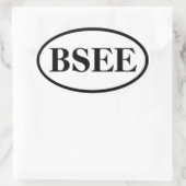 Brain Marathon - Stil I (anpassbar) Ovaler Aufkleber (Tasche)