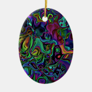 Brain Melt  Ceramic Ornament