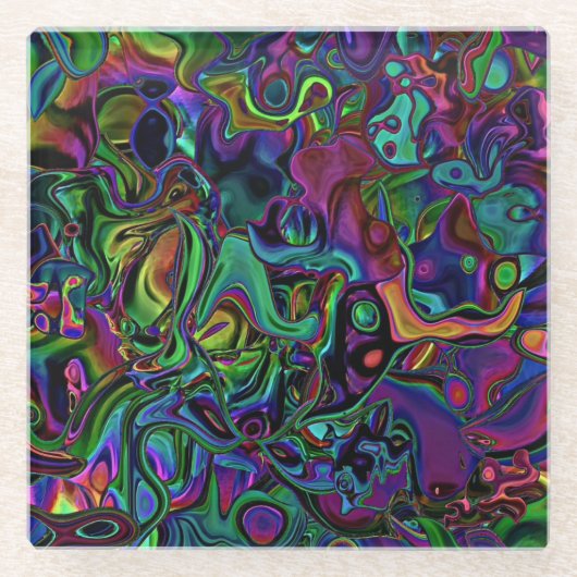 Brain Melt Glasuntersetzer (Vorderseite)