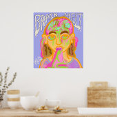 Brain Melt Graphic Print Poster (Küche)