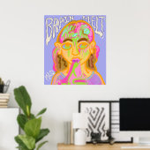 Brain Melt Graphic Print Poster (Heimbüro)