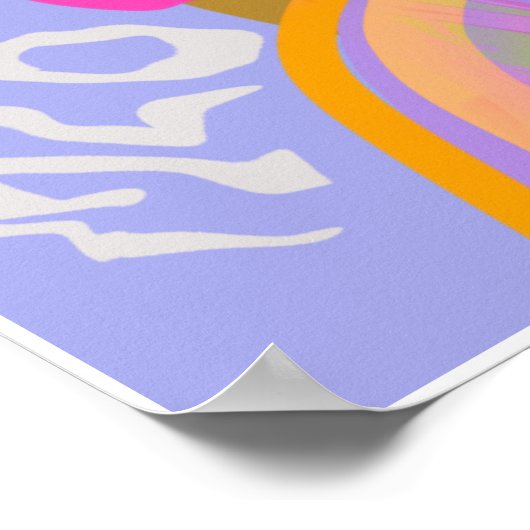 Brain Melt Graphic Print Poster (Ecke)