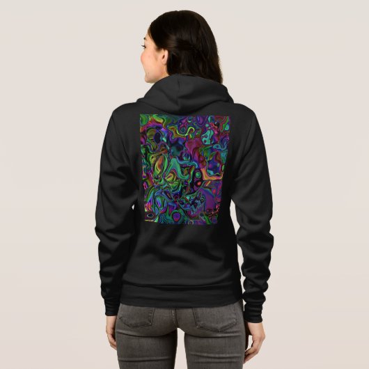 Brain Melt Hoodie (Schwarz voll)