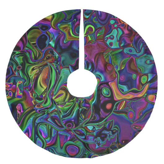 Brain Melt Polyester Weihnachtsbaumdecke (Vorderseite)