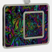 Brain Melt Rahmen-Ornament Silber (Rechts)