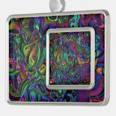 Brain Melt Rahmen-Ornament Silber (Links)