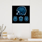 Brain Mri scan Poster (Küche)