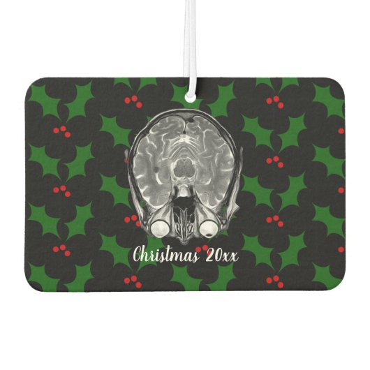 Brain MRI Weihnachten Autolufterfrischer (Vorderseite)