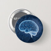 Brain Network Illustration - Neuronales Netzwerk Button (Vorne & Hinten)