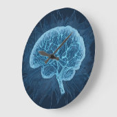 Brain Network Illustration - Neuronales Netzwerk Große Wanduhr (Winkel)