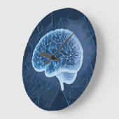 Brain Network Illustration - Neuronales Netzwerk Große Wanduhr (Winkel)