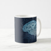 Brain Network Illustration - Neuronales Netzwerk Kaffeetasse (VorderseiteRechts)