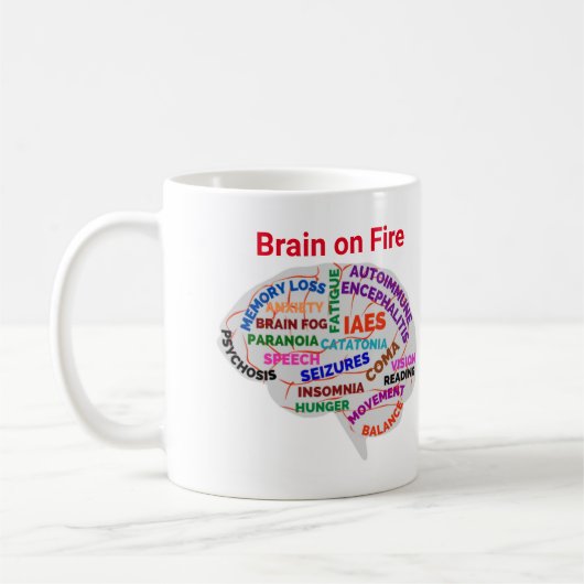 Brain on Fire AE Awareness Month 2023 Tasse (Links)