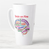 Brain on Fire AE Awareness Month 2-23 Latte Tasse (Linke Ecke)