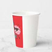 Brain on Vacation 8oz Paper Cup | Funny Retro Pappbecher (Links)