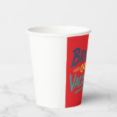 Brain on Vacation 8oz Paper Cup | Funny Retro Pappbecher (Rechts)