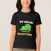 "Brain On Vacation" Funny Kids Back To School Tri-Blend Shirt (Vorderseite)