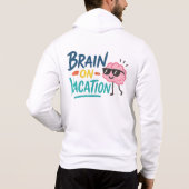 Brain on Vacation Zip-Up Hoodie  Funny Retro Chill (Rückseite)
