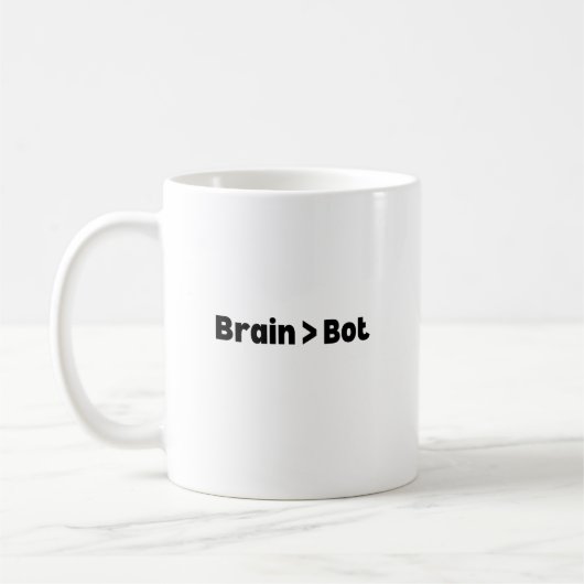 Brain Over Bot Tasse – Intelligente und lustige Ta (Links)