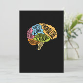 Brain Parts Surgery Doctor Neurology Surgeon Graph Dankeskarte (Stehend Vorderseite)