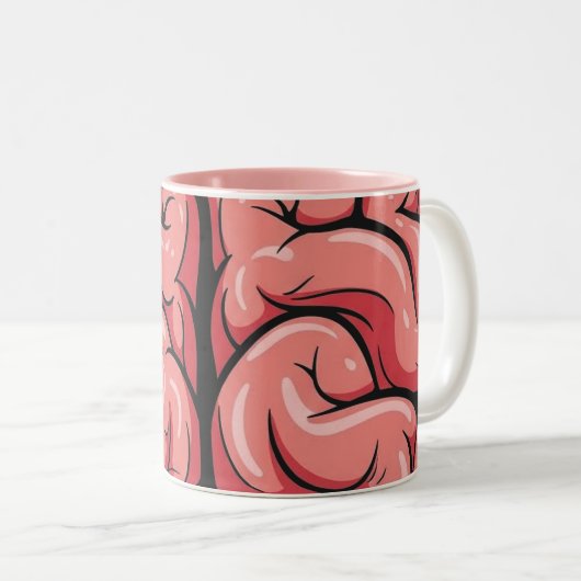 Brain Pattern Coffee Mug Zweifarbige Tasse (VorderseiteRechts)