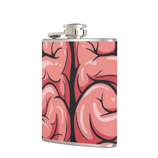 Brain Pattern Flask Flachmann (Links)