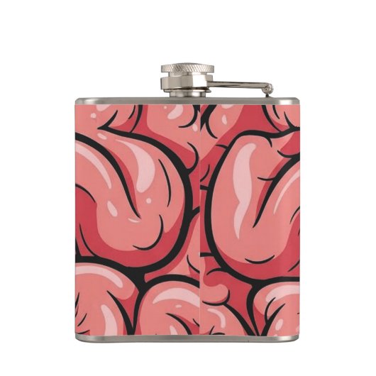 Brain Pattern Flask Flachmann (Rückseite)